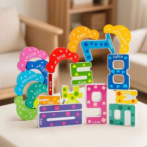 Rompecabezas de Números Coloridos con Temática de Helado 3 en 1 para Niñas y Niños, Juguete de Madera para Apilar, Clasificar y Reconocer Colores - Product Image 6