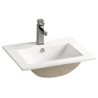 Vasque de salle de bain en céramique à poser sur comptoir