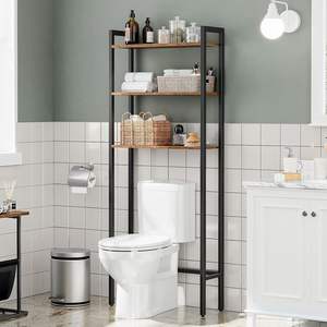 Modern Eco-Friendly Toilet <b>Storage</b> 3-Tier Bathroom Organizer Shelf Freestanding Custom Size Space Saver Easy Assembly - Product Image 5