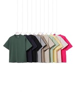 T-shirt en coton épais 32S à double fil avec logo personnalisé, col ras du cou, épaules tombantes, style streetwear, vente en gros