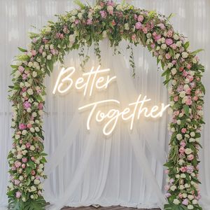 Letrero de Neón Divatla Better Together, Blanco Cálido, 16x9 23x9 Pulgadas, Decoración de Pared para Bodas y Dormitorios, Iluminación para Fiestas - Product Image 3