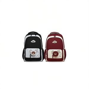 Cartoon Backpack 15 Inches Multiple Pockets School Use Unisex Fashion Style Polyester Material - Product Image 1