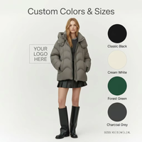 Veste matelassée en duvet pour femmes, taille plus, imperméable, respirante, avec logo, manches longues, boutons, fabriquée en Chine