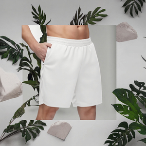 Men's Elastic Waist Sporty Knitted Canvas Eco-Friendly Digital Printed Shorts - Product Image 3