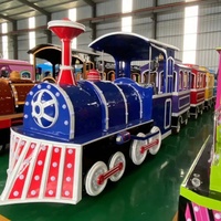 Tren Eléctrico Sin Rieles de Lujo para Niños y Adultos, para Centros Comerciales y Parques de Atracciones, con Batería de 100-200AH y Duración de 7-9 Horas