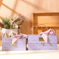 Boîte Cadeau de Luxe en Gros avec Ruban et Poignée, Logo Bronzé Personnalisé, Boîte d'Emballage Pliante pour Mariages et Cadeaux de Fêtes