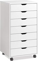 Commode de rangement à tiroirs, grand meuble de rangement pour coiffeuse, roulettes de s.7