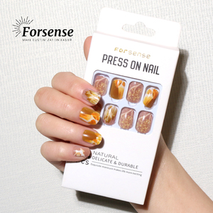 <span class=keywords><strong>Faux</strong></span> ongles bruns personnalisés carrés en <span class=keywords><strong>marbre</strong></span> coréen avec design 24 pièces <span class=keywords><strong>faux</strong></span> ongles courts ongles artificiels en acrylique - Product Image 6