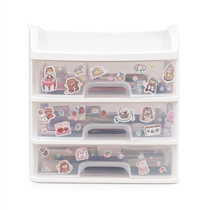 Transparent Desktop Cosmetic Storage <b>Box</b> 3 Drawer <b>Makeup</b> Organizer <b>Vanity</b> Jewelry Storage Case Bathroom - Product Image 1