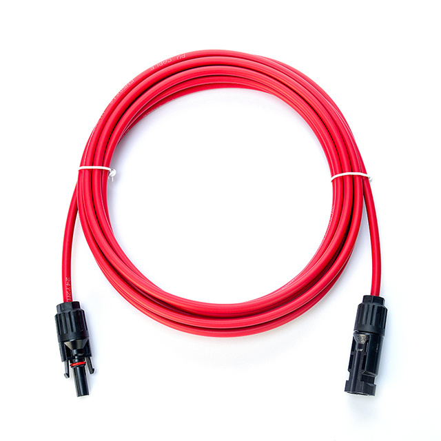 TUV Approved 1x4mm2 XLPO XLPE PV Cable Power Cords & Extension Cords Tinned Cooper With PV004 Connector UV protection