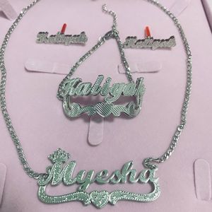 2025 nueva pulsera personalizada de acero inoxidable PVD18K para niños con nombre de letra pulsera acrílica de dibujos animados cadena cubana ajustable - Product Image 3