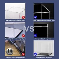 Vitrine en plexiglas personnalisée transparente 12x12x12 pouces boîte à chapeau en acrylique pour objets de collection et figurines