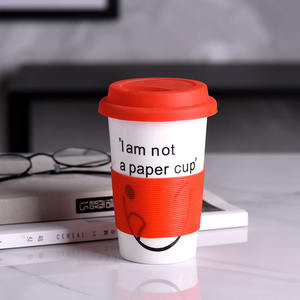 <span class=keywords><strong>Taza</strong></span> de café personalizada con sublimación, vaso de cerámica de doble pared, <span class=keywords><strong>taza</strong></span> de viaje turca <span class=keywords><strong>para</strong></span> llevar, tapa de silicona, reutilizable, ecológica - Product Image 6