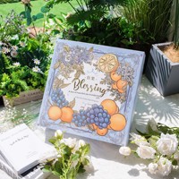 Hoogwaardige fruitgeschenkdoos Oranje Druif Universeel Leeg Creatief Hoogwaardig golfkartonnen doosje Bronzing Hot Stamping Lint