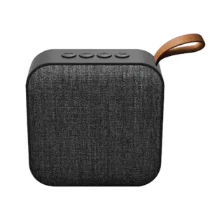 Cheapest Business gift high quality loud music square shape easy to carry strap wireless BT speaker support USB/ Card play