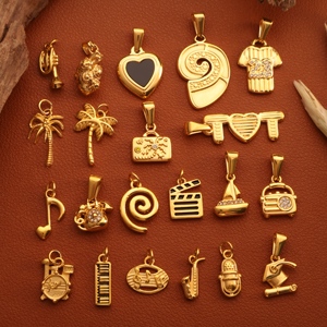 Không thấm nước 18K mạ vàng thép không gỉ đĩa mặt dây chuyền tự làm không phai bikini quyến rũ phụ kiện thời trang đồ trang sức món quà giáng sinh - Product Image 1