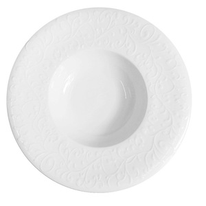 Piatto da pranzo in ceramica francese goffrato di alto livello per matrimoni-casa occidentale piatto di <span class=keywords><strong>Pasta</strong></span> profonda cappello di paglia che serve piatti soffici - Product Image 5