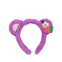 Nouvel Arrivage En Gros Accessoires Capillaires Tendance pour Filles : Bandeau Ours Lavable, Ensemble de Bracelets en Peluche, Bandeau en Fourrure pour la Maison et la Salle de Bain