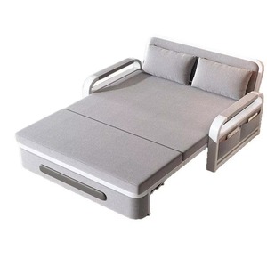 Sofá Cama Moderno al por Mayor, Convertible, Plegable, con Almacenamiento, Bolsillo Lateral, Tela Lavable, para Hotel, Dormitorio, Suave y Fresco - Product Image 2