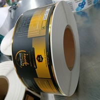 Autocollant d'étiquette personnalisé avec feuille d'or Feuille d'argent pour les aliments Papier couché Autocollants d'étiquette Bopp