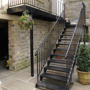 Escalera de acero exterior decorativa galvanizada prefabricada a <span class=keywords><strong>precio</strong></span> de fábrica barato - Product Image 4