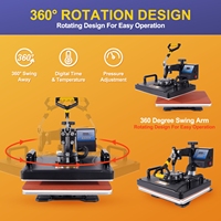 Presse à Chaud Numérique Mecolour 8-en-1 Multifonctionnelle pour Sublimation et Transfert (29x38cm) avec Plateau Chauffant