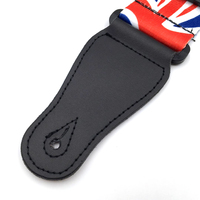Sangle de guitare personnalisée fabriquée en Chine avec extrémités en cuir, sangles réglables adaptées aux guitares acoustiques, classiques, électriques et basses
