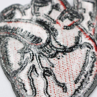 Vêtements de créateurs Patchs brodés en forme de cœur anatomique