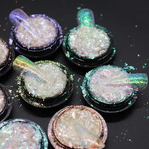 Holographic Pigment Holographic Chameleon Flakes Bulk Mica Powder For Car Coatings Shimmer Pigment Flakes