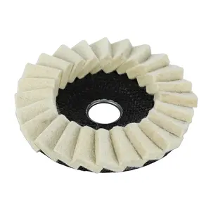 Roda de esmerilhamento de lã, venda quente, 125mm, feltro, ferramentas abrasivas, roda de polimento de lã para mármore