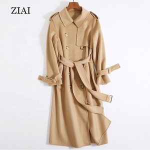 <span class=keywords><strong>Cappotto</strong></span> <span class=keywords><strong>lungo</strong></span> invernale 100% in lana <span class=keywords><strong>cammello</strong></span> doppiopetto caldo e classico da donna in lana impermeabile impermeabile <span class=keywords><strong>cappotto</strong></span> in lana nera - Product Image 4