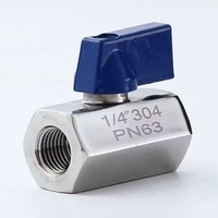 Mini-vanne à bille manuelle en acier inoxydable 304 316, filetage NPT BSPT, haute pression, OEM