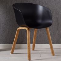 Sillón de Estilo Nórdico con Acabado de Madera, Silla de Escritorio para Tienda de Té de Burbujas, Cafetería, Recepción y Comedor