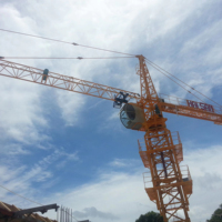 Grue à tour miniature haute performance QTZ40-HS4209, capacité nominale de 4 tonnes, avec moteur et propulseur, pour travaux de construction