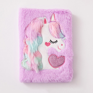 สมุดบันทึกป๊อปที่มีสีสันสำหรับเด็กปกทำจากผ้ากำมะหยี่ขนยาวมาการอง - Product Image 5
