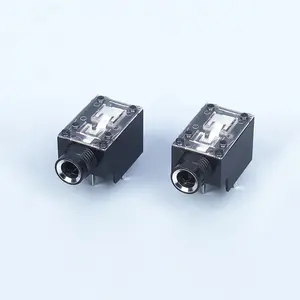 6.35mm Stereo Jack Socket 7 Pin PCB Mount Female Audio Headphone Socket Connector