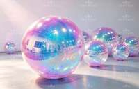 Boule miroir gonflable géante irisée, ballon sphérique miroir gonflable en PVC pour événements, fêtes et décoration publicitaire