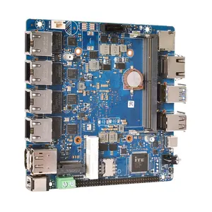 Zunsia Motherboard n100 4 * LAN POE DDR5 RAM RS232/RS485 COM Slot SIM 4G LTE Motherboard tanpa kipas fpr PC