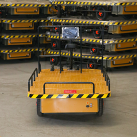 Carretilla Eléctrica de Plataforma de Cuatro Ruedas para Trabajo Pesado, Carro de Transporte de Paletas para Obras de Construcción y Talleres, de Hierro