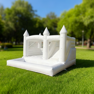 Commercial QIYI Brand <b>Bounce</b> House Water <b>Slide</b> Kids Inflatable <b>Castle</b> Bouncy Jumping White PVC Mini Combo Outdoor Party 3-Year - Product Image 1