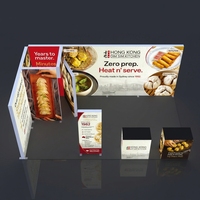 Mur d'affichage modulaire LED écologique et réutilisable pour stand de salon professionnel, avec graphiques en tissu tendu SEG