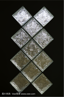 Blocs de verre creux Volume Discount motif fleur de glace bloc de verre cloisons pour la décoration intérieure Art bloc de verre architectural