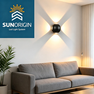 Applique murale LED noire à motif X, 12W, en aluminium moulé sous pression, pour extérieur, jardin, villa, vente en gros, directement de l'usine - Product Image 5