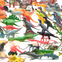 Patung hewan plastik laut lihat untuk anak-anak massal set mainan reptil bahan aman kadal Gecko katak ular buaya