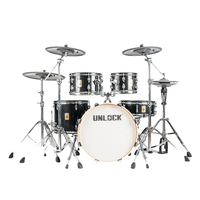 "Batterie électronique professionnelle avec têtes en maille-Compatible Roland/Yamaha, kit d'entraînement silencieux pour studio et utilisation en direct"