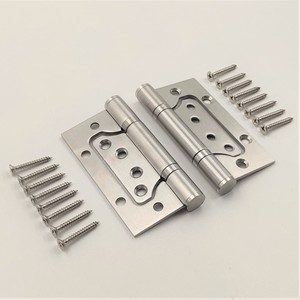 Charnière papillon brossée de 4 pouces en acier inoxydable avec roulement à billes, silencieuse et dissimulée, avec vis pour <span class=keywords><strong>porte</strong></span> intérieure en <span class=keywords><strong>bois</strong></span> de chambre - Product Image 4