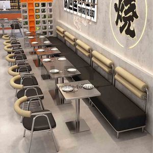 Muebles Comerciales de Uso en Múltiples Escenarios, Superficies de Limpieza Rápida, Muebles Modernos Nórdicos para Hotel, Gimnasio, <span class=keywords><strong>Restaurante</strong></span>, Cafetería, Bar, Club, Comedor Rectangular - Product Image 4