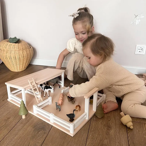 EN-71 FSC <span class=keywords><strong>bambini</strong></span> fatti a mano in legno <span class=keywords><strong>fattoria</strong></span> gioco set giocattolo animale fienile per <span class=keywords><strong>bambini</strong></span> educativo di smontaggio regalo giocattolo per ragazzo ragazza - Product Image 3