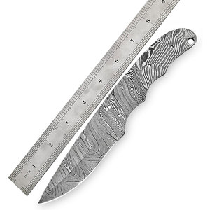 Cuchillo de Caza y Camping de Acero de Damasco Hecho a Mano con Mango Natural Personalizado para Supervivencia al Aire Libre, Equipo de Camping y Caza - Product Image 5