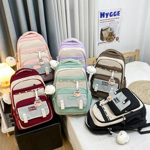 Sac à dos de grande capacité pour les collégiens Sacs à dos de couleur assortis pour filles mignonnes - Product Image 6